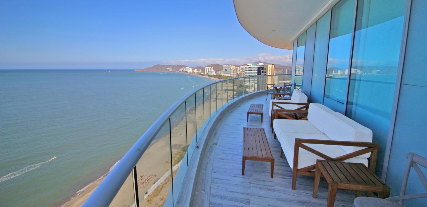 Sma003 - Apartamento luxuoso com vista mar em Santa Marta