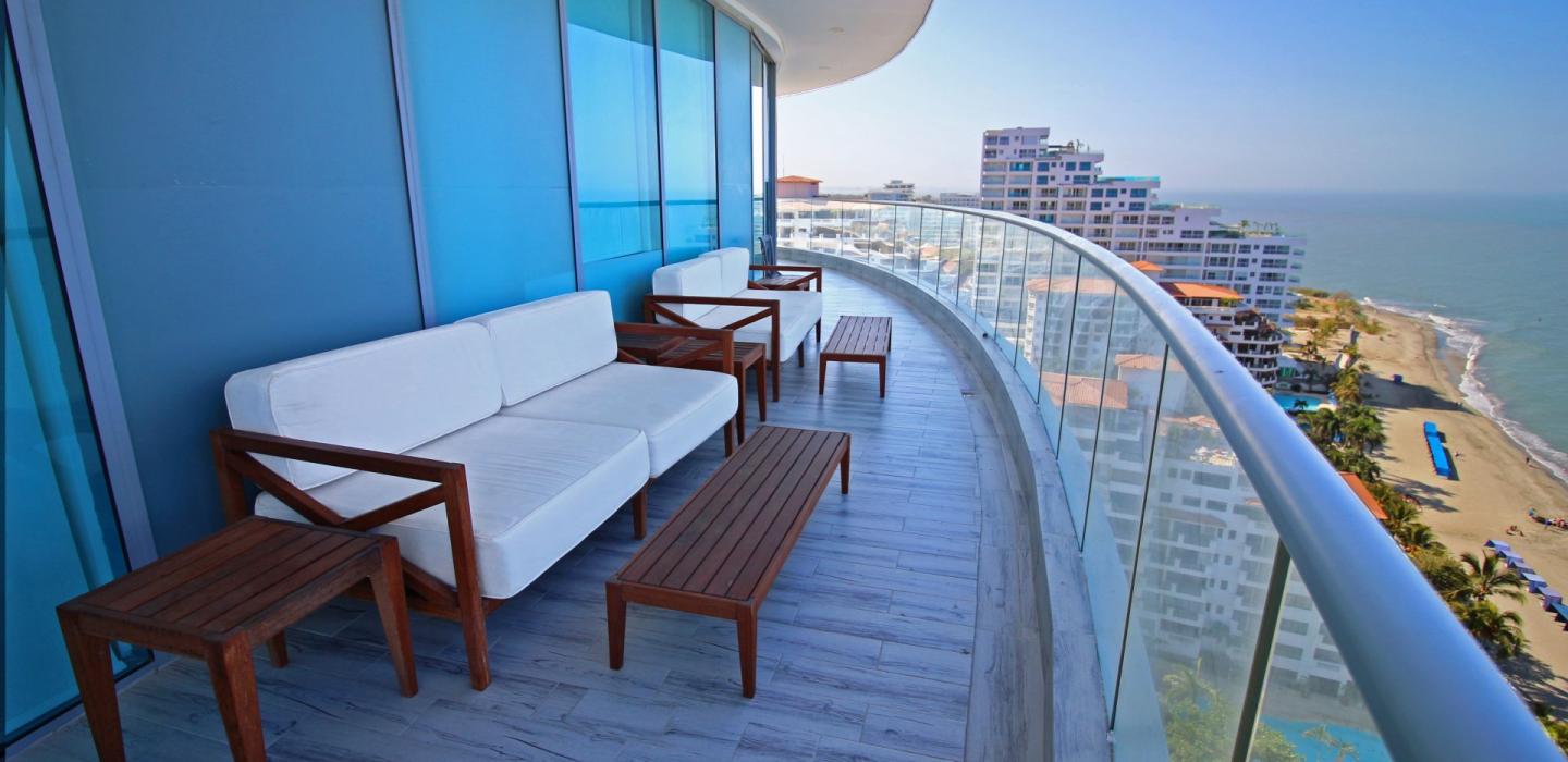 Sma003 - Luxurious apartment with ocean view in Santa Marta
