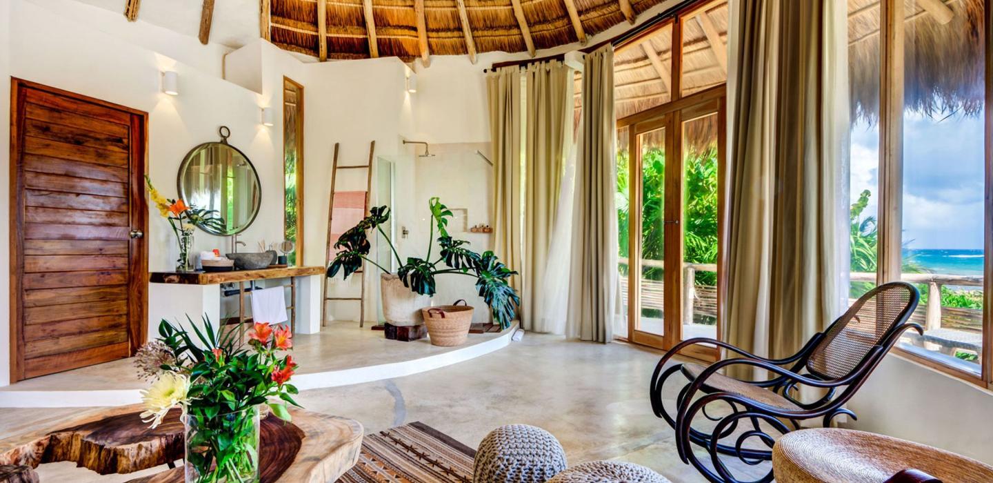 Tul025 - Hermosa casa frente al mar en Tulum