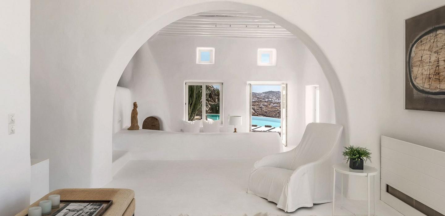 Cyc086 - Villa con vistas al mar Egeo, Mykonos