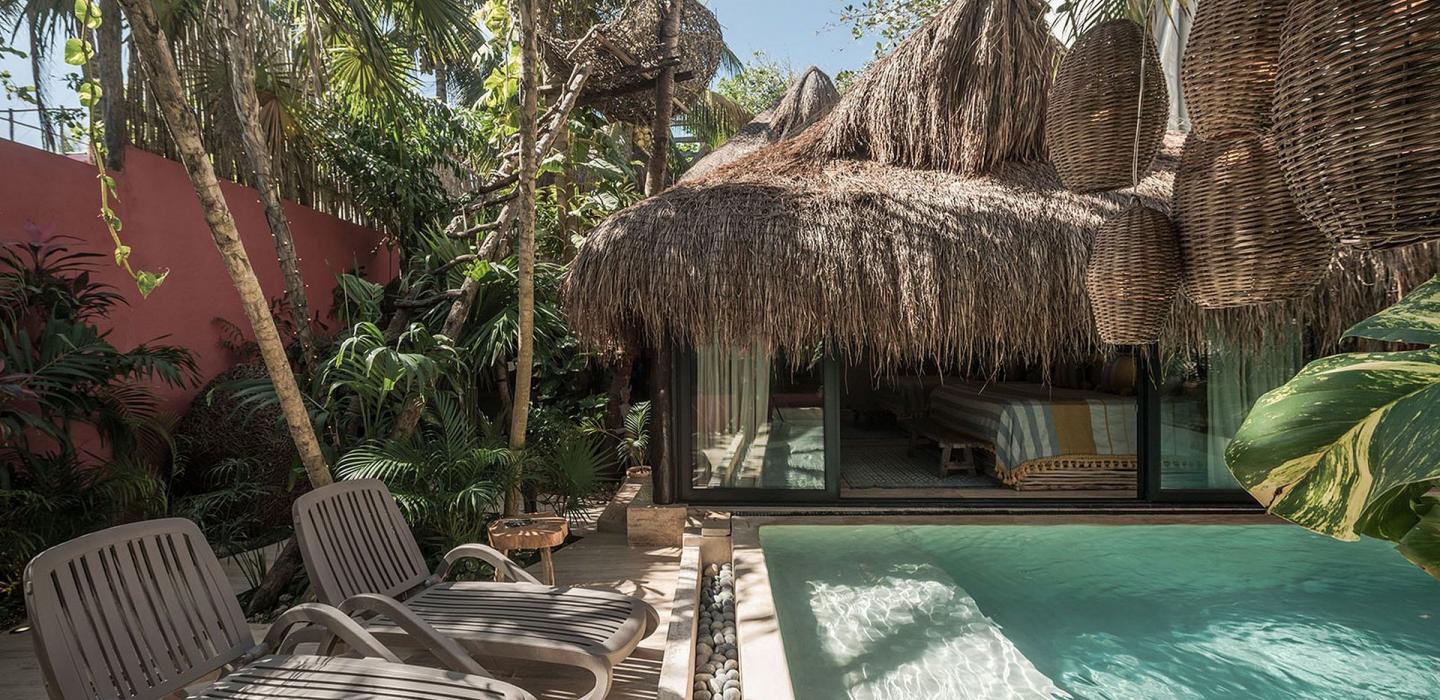 Tul037 - Splendid 3 bedroom bungalow with pool in Tulum