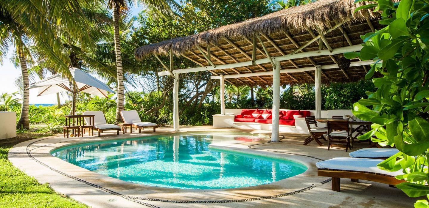 Pta005 - Superbe villa entre la plage et palmeraie en Xpu-Ha