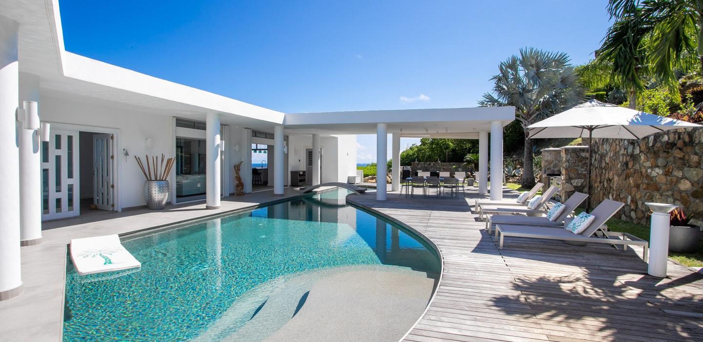 Sxm014 – Villa avec vue panoramique et piscine à Oyster Pond