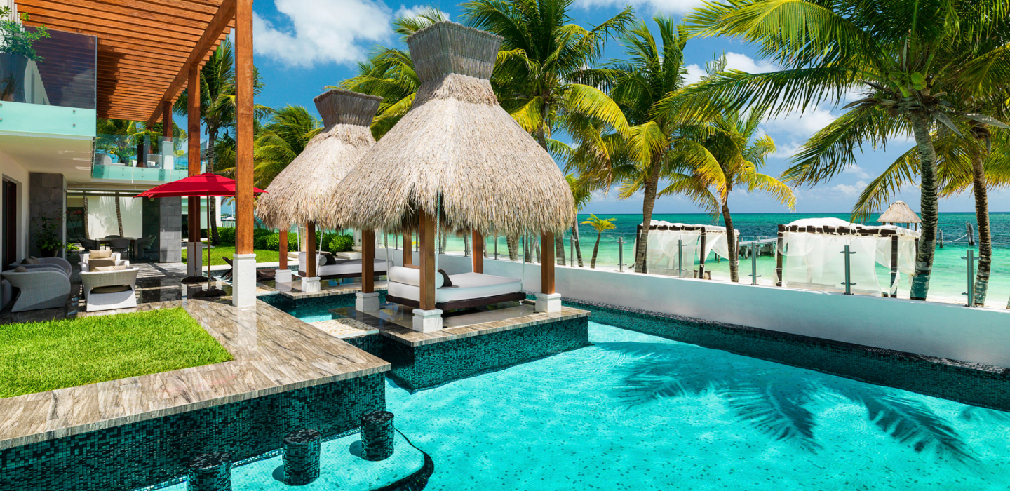 Pmo005 - Villa à beira-mar com piscina em Puerto Morelos