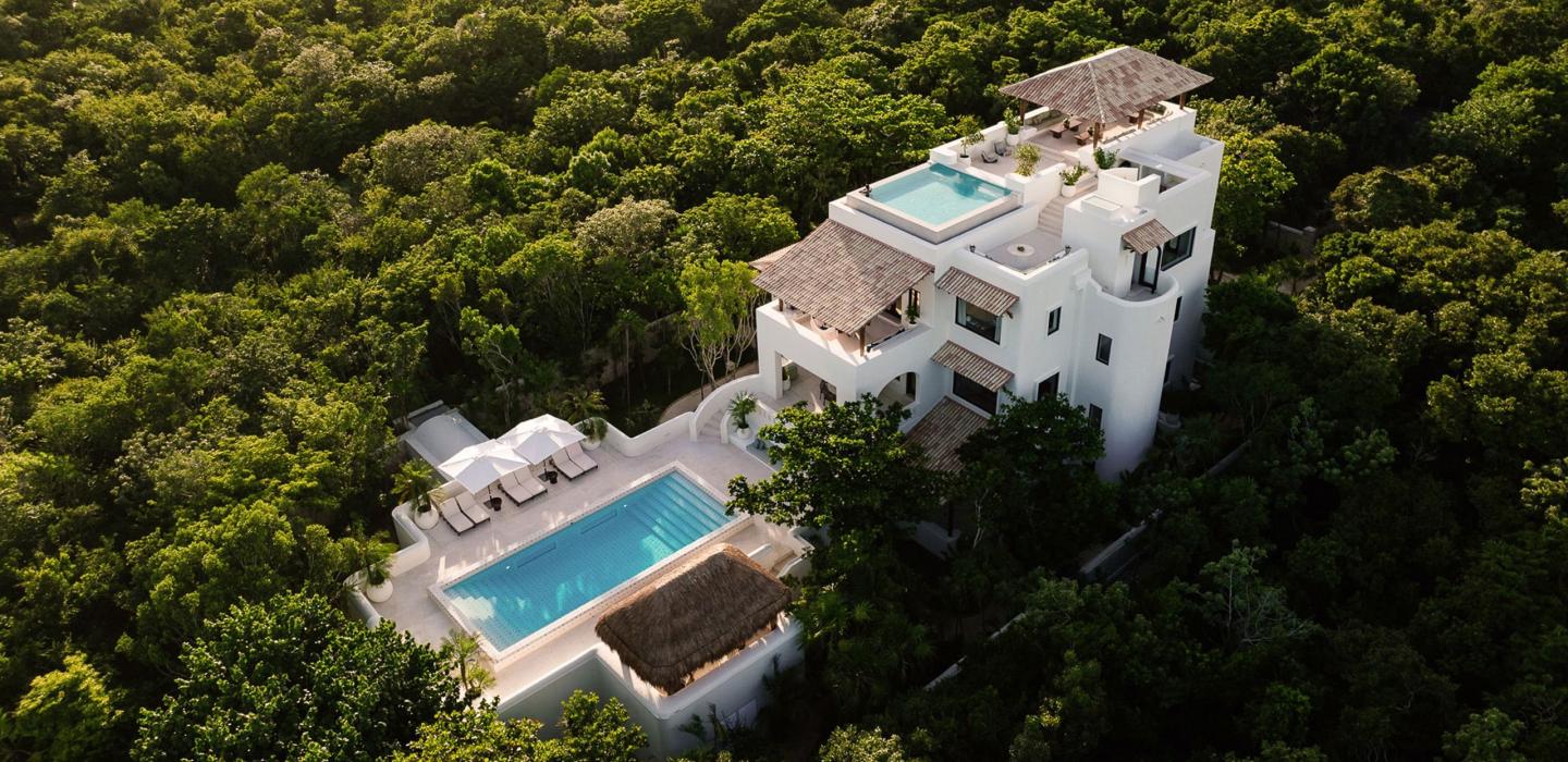 Xpu002 - Villa privée en bord de mer avec terrasses à Xpu-Ha