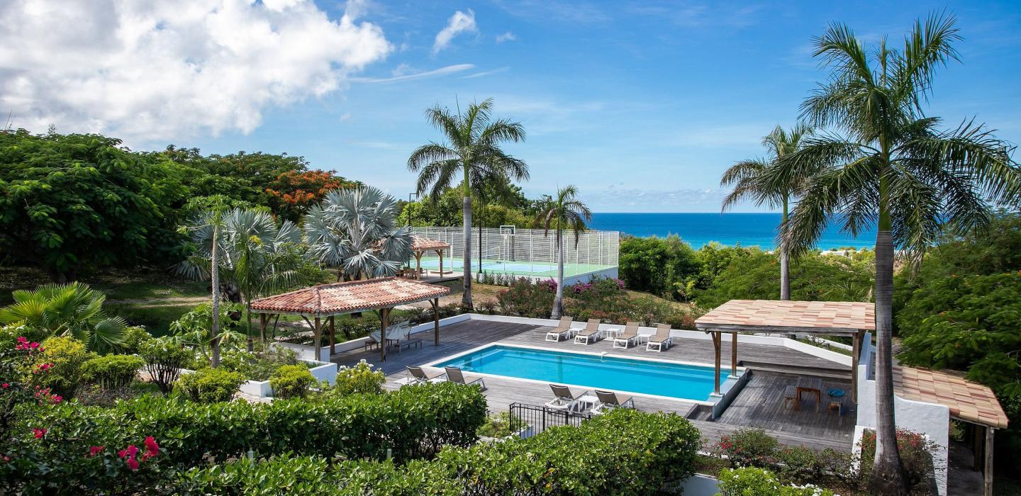 Sxm017 – Villa avec vue sur la mer avec piscine à Terres Basses
