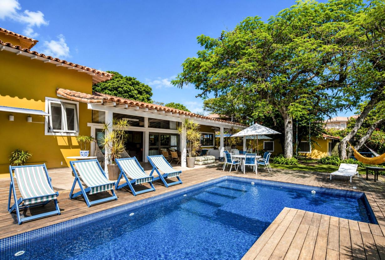 Buz028 - Hermosa casa frente al mar de 6 cuartos en Búzios