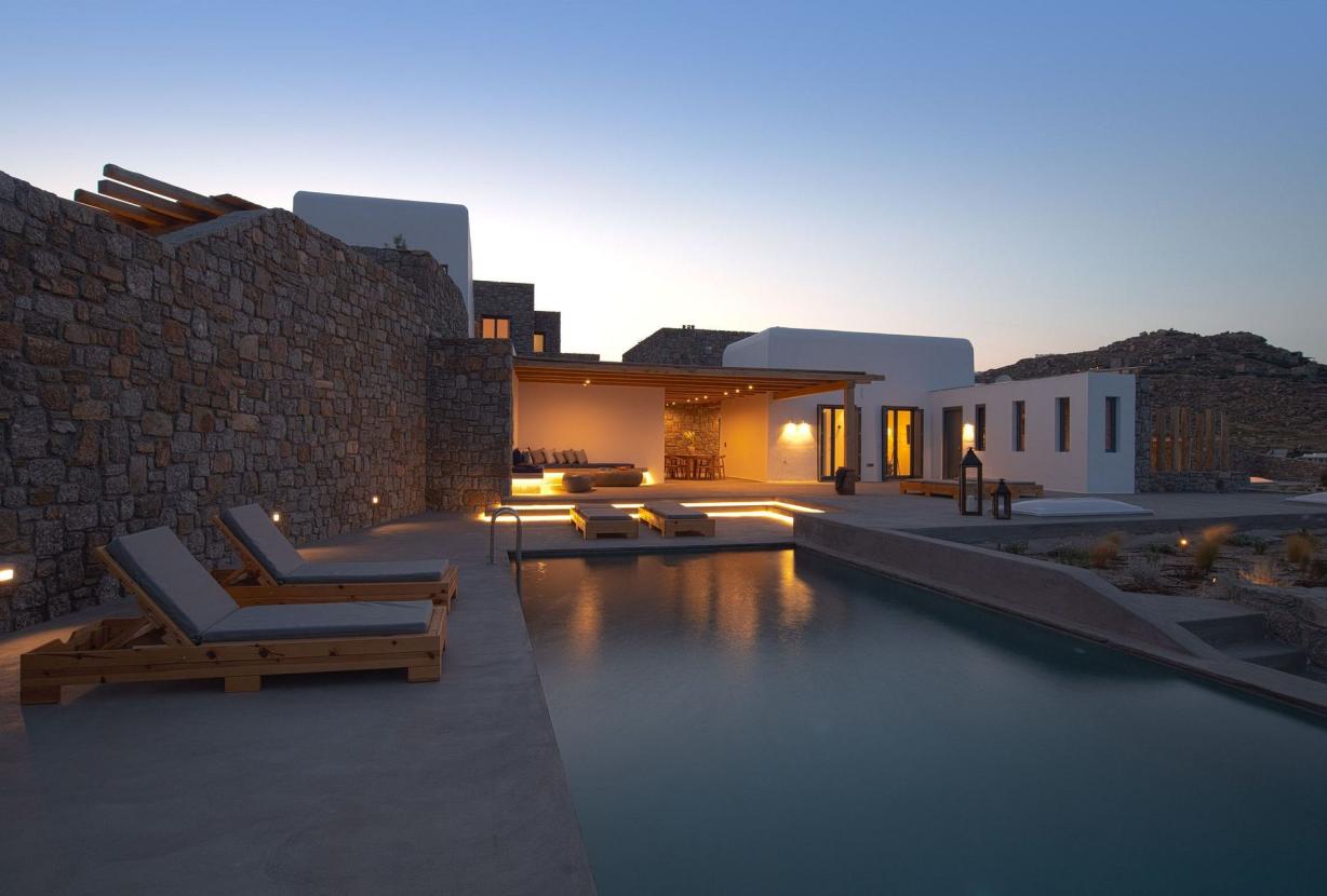 Cyc045 - Villa sobre a baía de Kalafatis, Mykonos