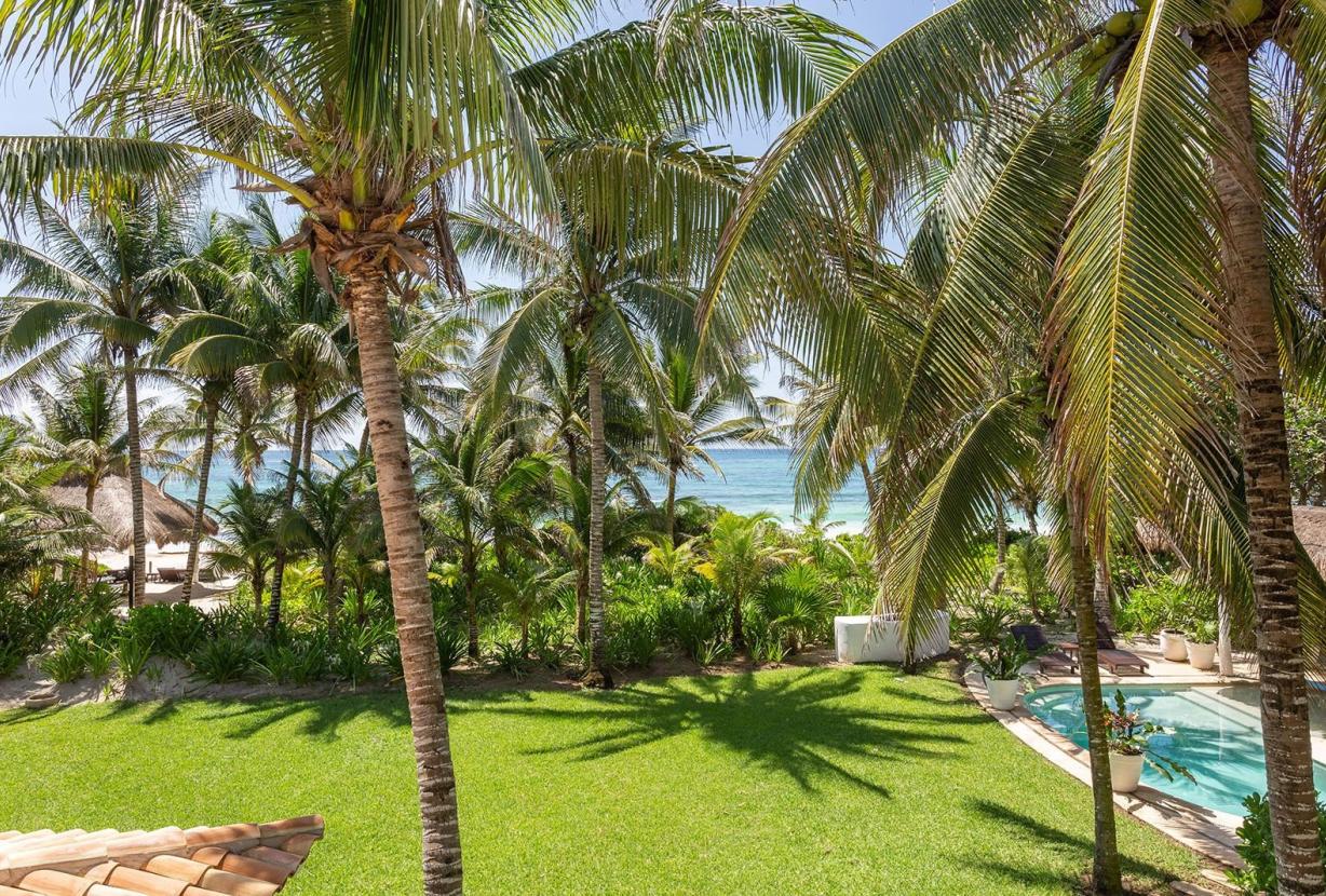 Pta005 - Linda casa tropical na beira da praia de Xpu-Ha