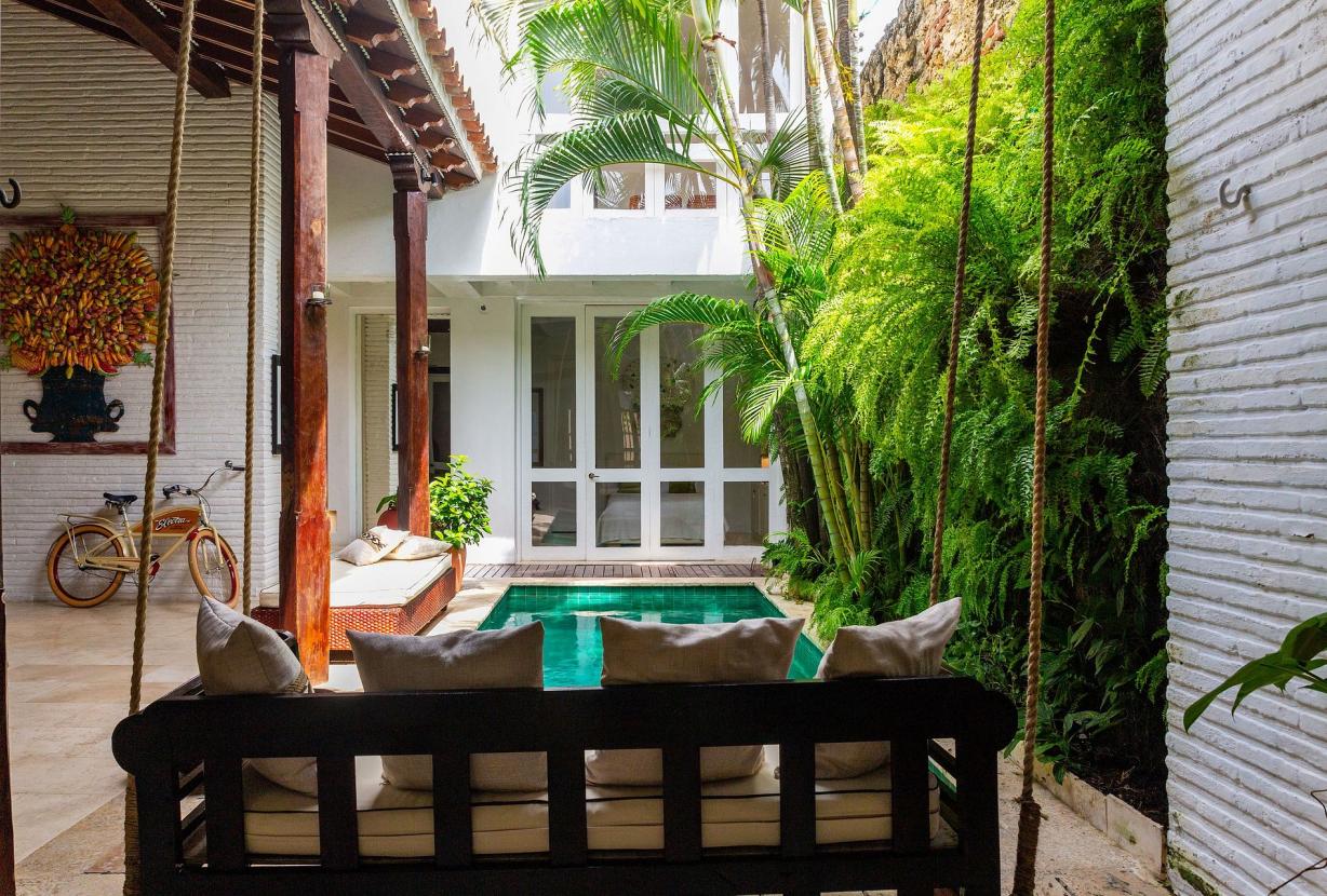 Car083 - Hermosa villa con piscina y 3 suites en Cartagena