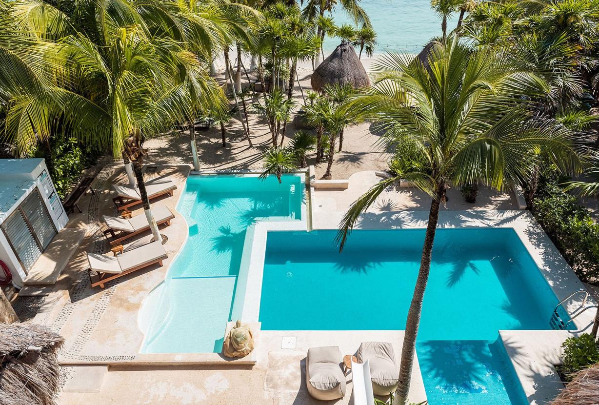 Tul051 - Villa pé na areia exclusiva em Tulum