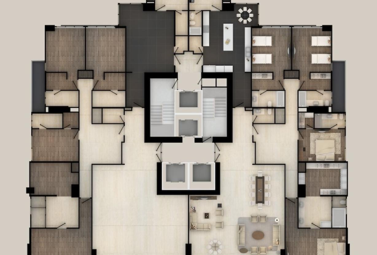 Pan033 - Apartamento de luxo com 4 quartos em prédio novo
