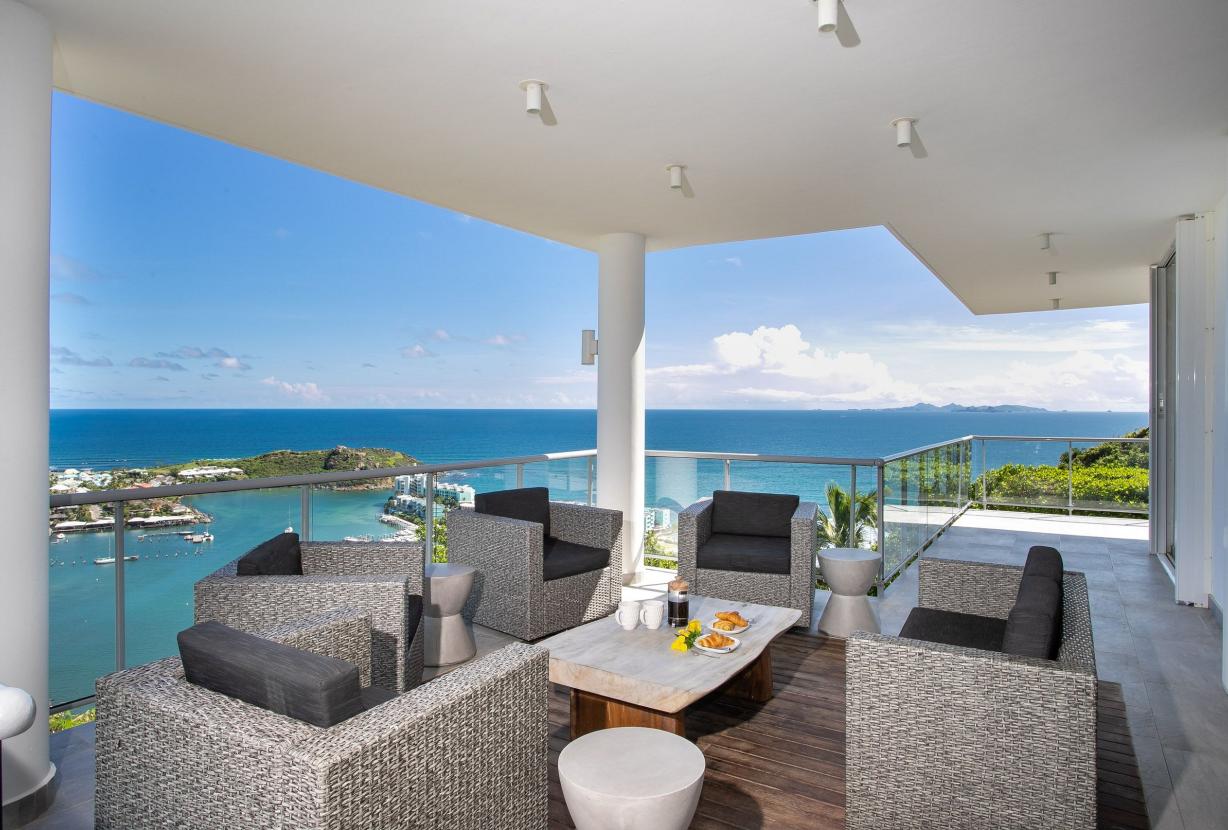 Sxm014 – Villa avec vue panoramique et piscine à Oyster Pond