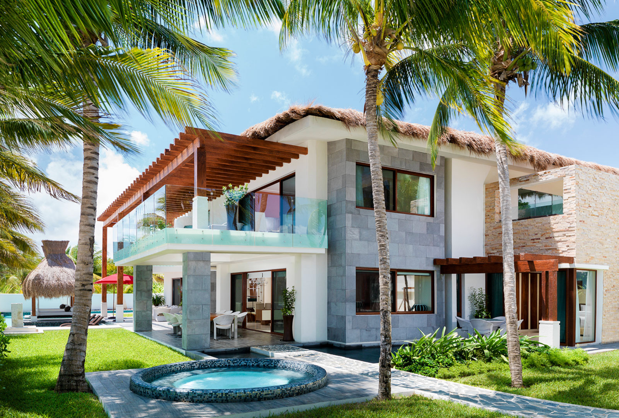 Pmo005 - Villa à beira-mar com piscina em Puerto Morelos