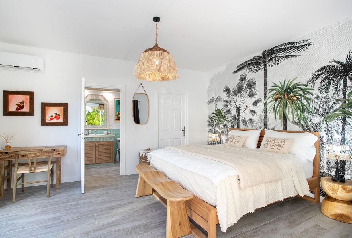Sxm024 – Casa na colina com vista para o mar em Terres Basses