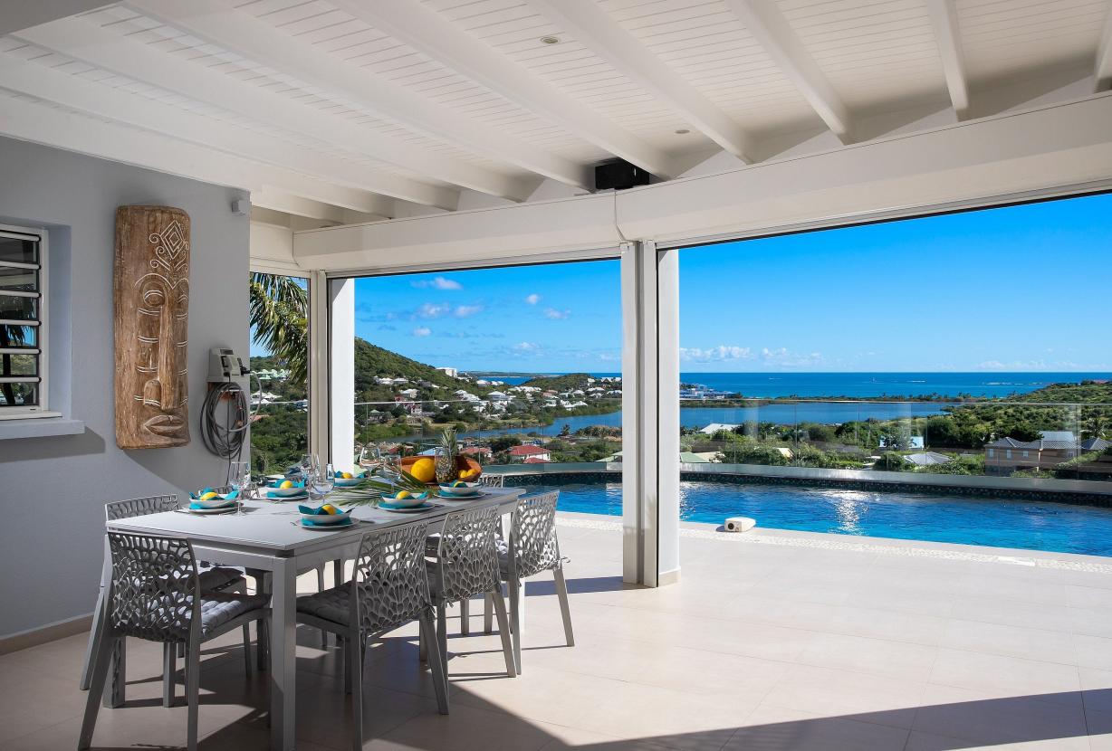 Sxm030 – Villa avec vue sur la mer et piscine à Mont Vernon