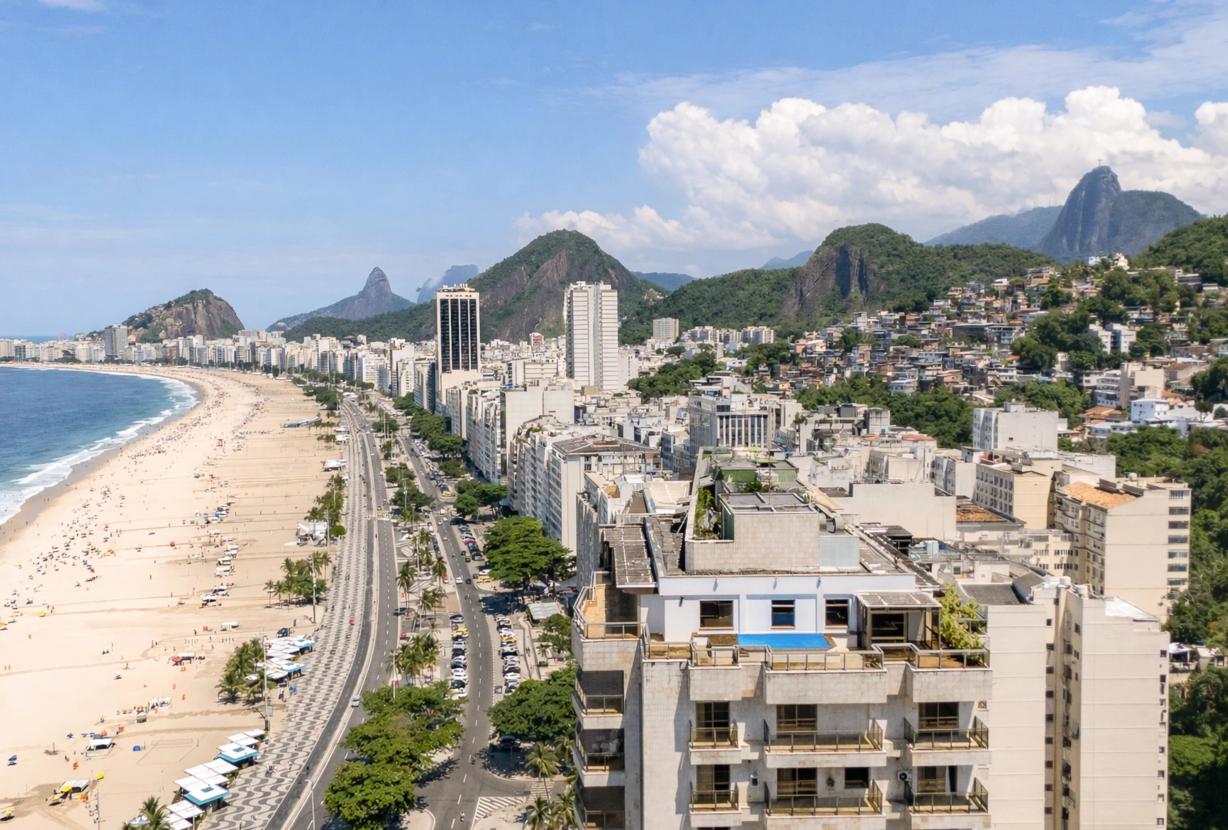 Rio456 - Cobertura linear de 470m2 com a melhor vista do Leme