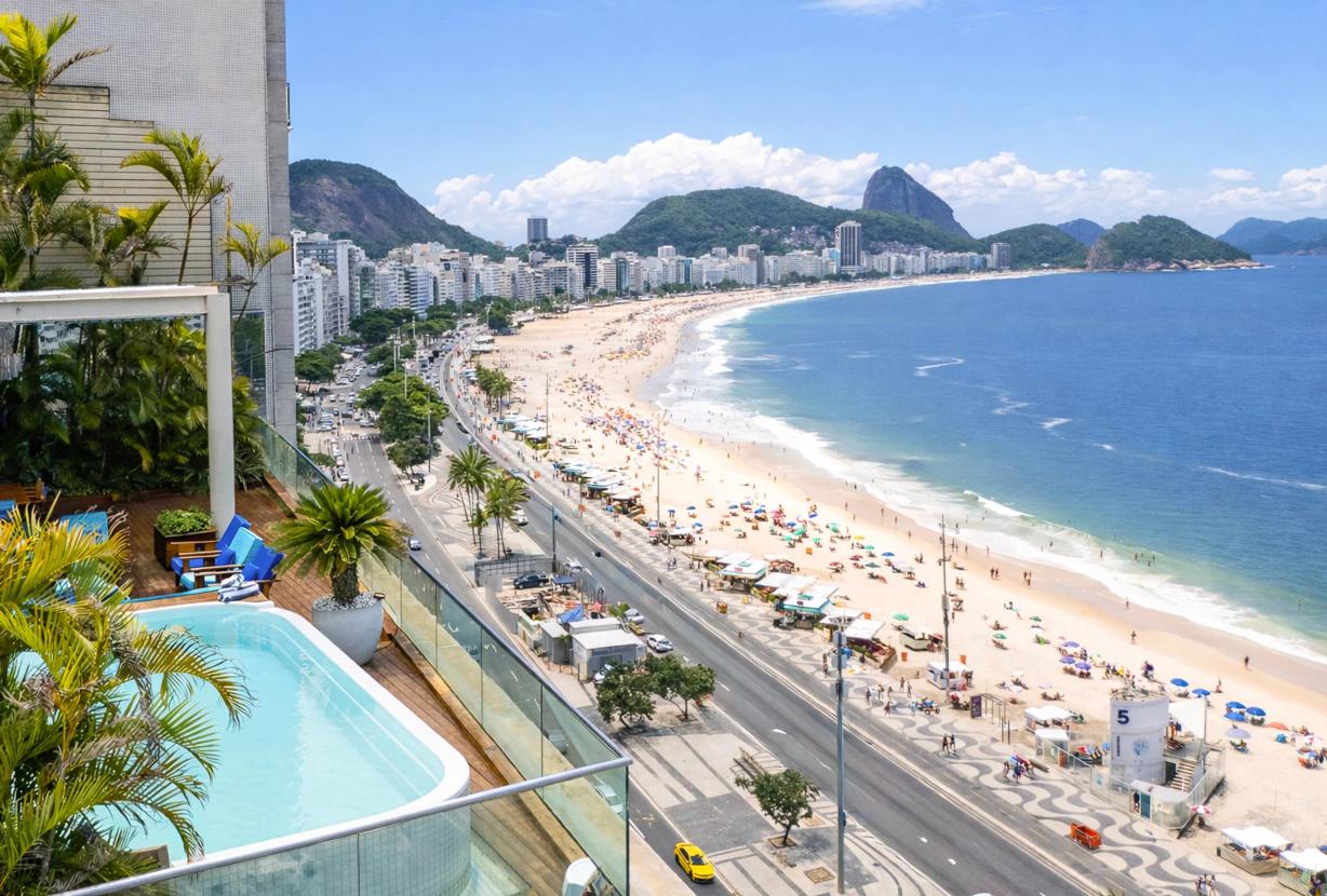 Rio114 - Cobertura de luxo à beira-mar em Copacabana