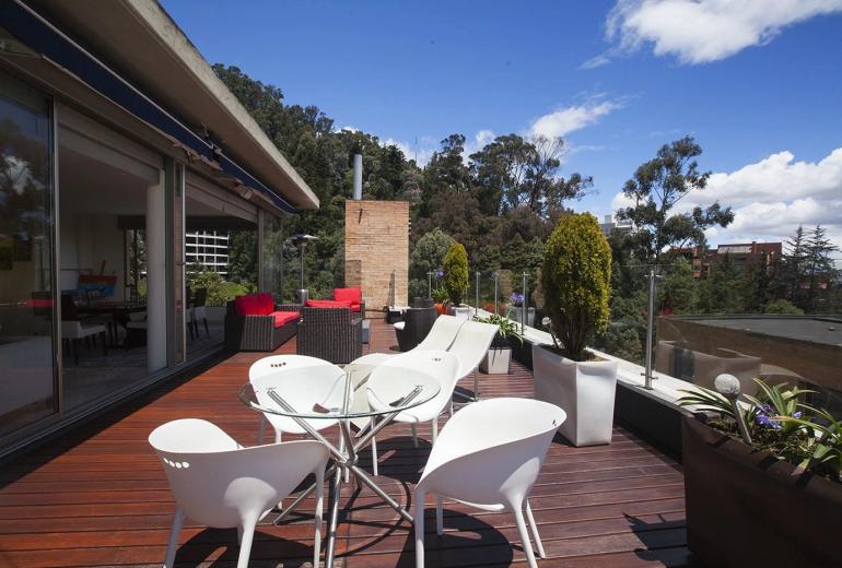 Bog221 - Lindo apartamento mobiliado com grande terraço