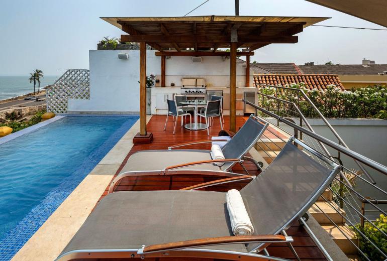 Car010 - Casa com piscina na cidade historica de Cartagena