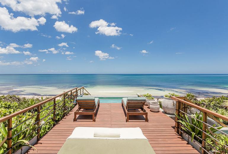 Tul010 - Fabulosa casa frente mar com vista 360 em Cancún