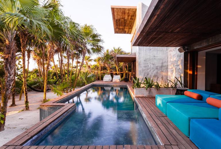 Tul010 - Fabulosa casa frente mar com vista 360 em Cancún