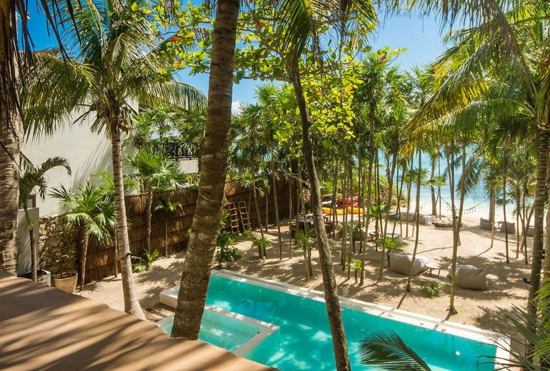 Tul034 - Magnífica casa na beira do mar em Tulum
