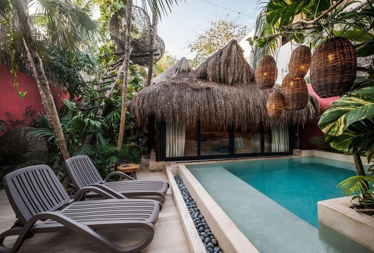 Tul037 - Superbe bungalow de 3 chambres avec piscine à Tulum