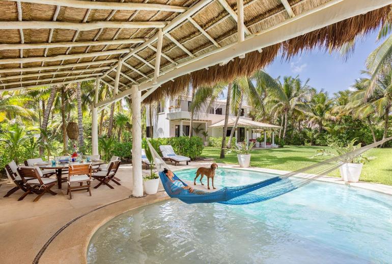 Pta005 - Linda casa tropical na beira da praia de Xpu-Ha