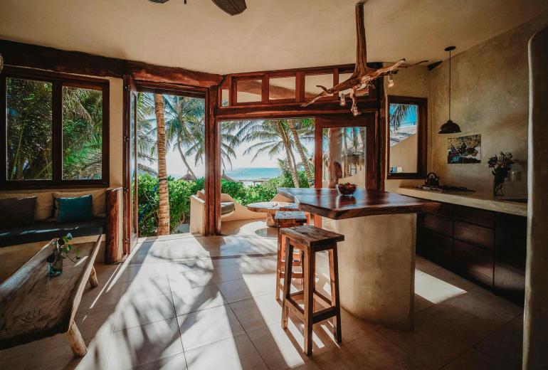 Tul044 - Linda villa pé na areia em Tulum, Mexico