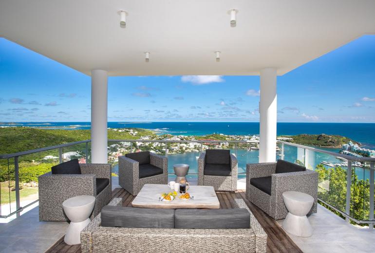 Sxm014 – Villa avec vue panoramique et piscine à Oyster Pond