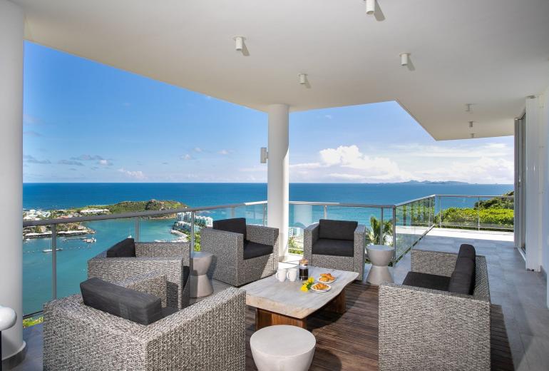 Sxm014 – Villa avec vue panoramique et piscine à Oyster Pond