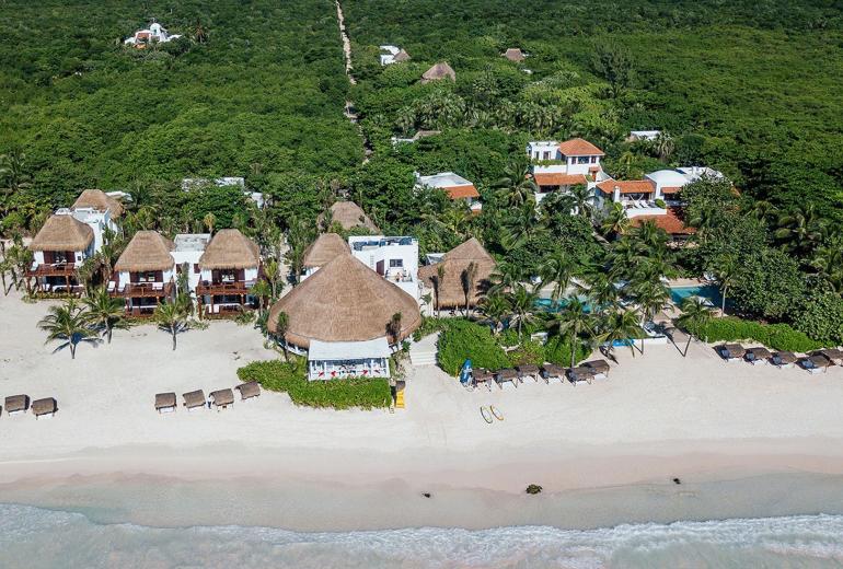 Xpu002 - Villa privée en bord de mer avec terrasses à Xpu-Ha