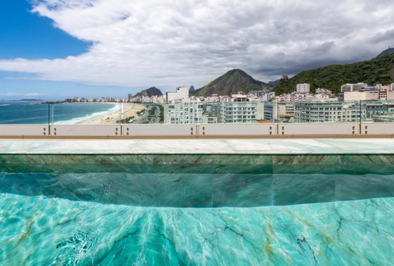 Rio001 - Cobertura en primera línea de playa con piscina privada en Copacabana