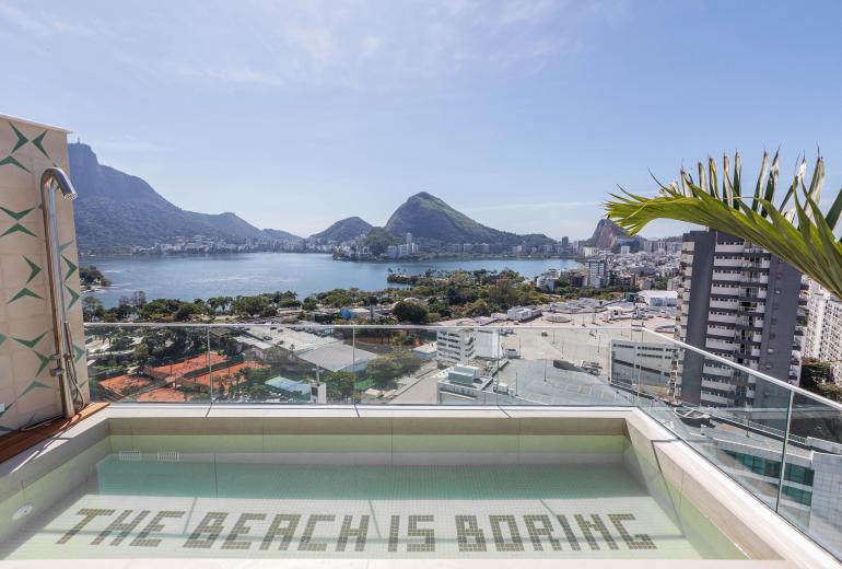 Rio008 - Penthouse dúplex en Leblon – Vista panorámica y piscina privada