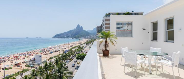 Rio257 - Penthouse de dos pisos con vista al mar en Ipanema